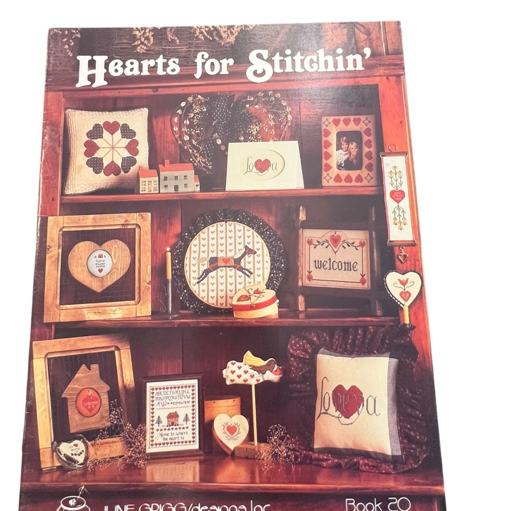 Heart For Stitchin' Book 20 Cross Stitch Leaflet June Grigg Deigns 1983 Hearts